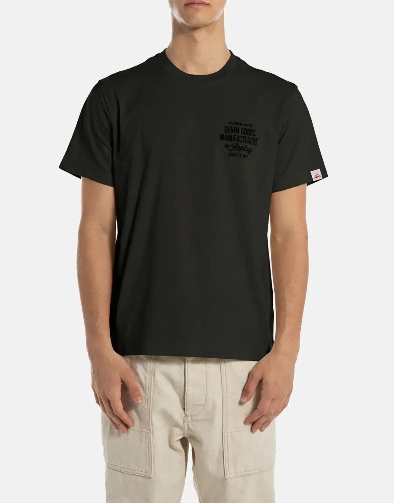 Replay Denim Goods Manufactures Black T-Shirt - Subwear