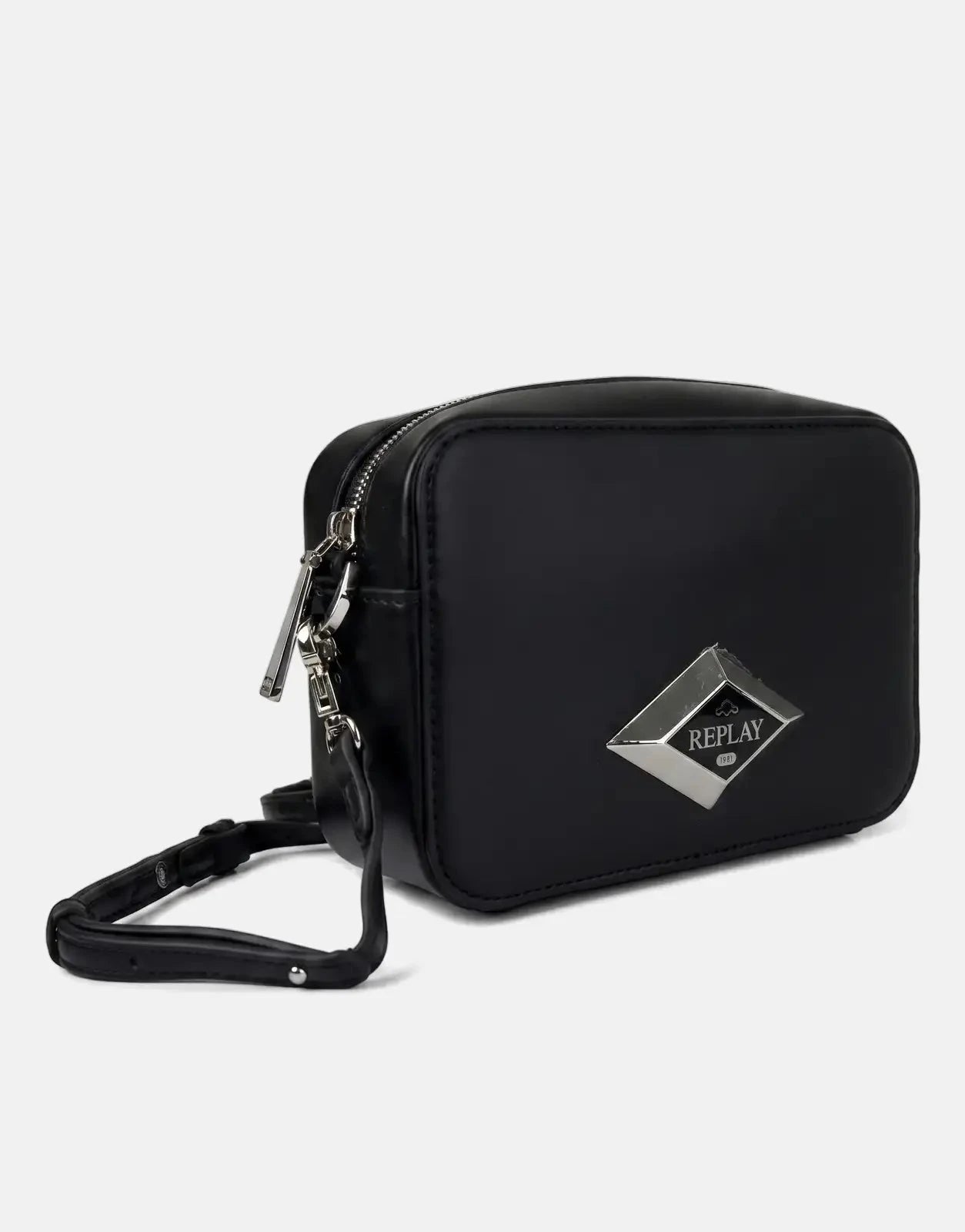 Replay Diamond Metal Logo Black Purse - Subwear