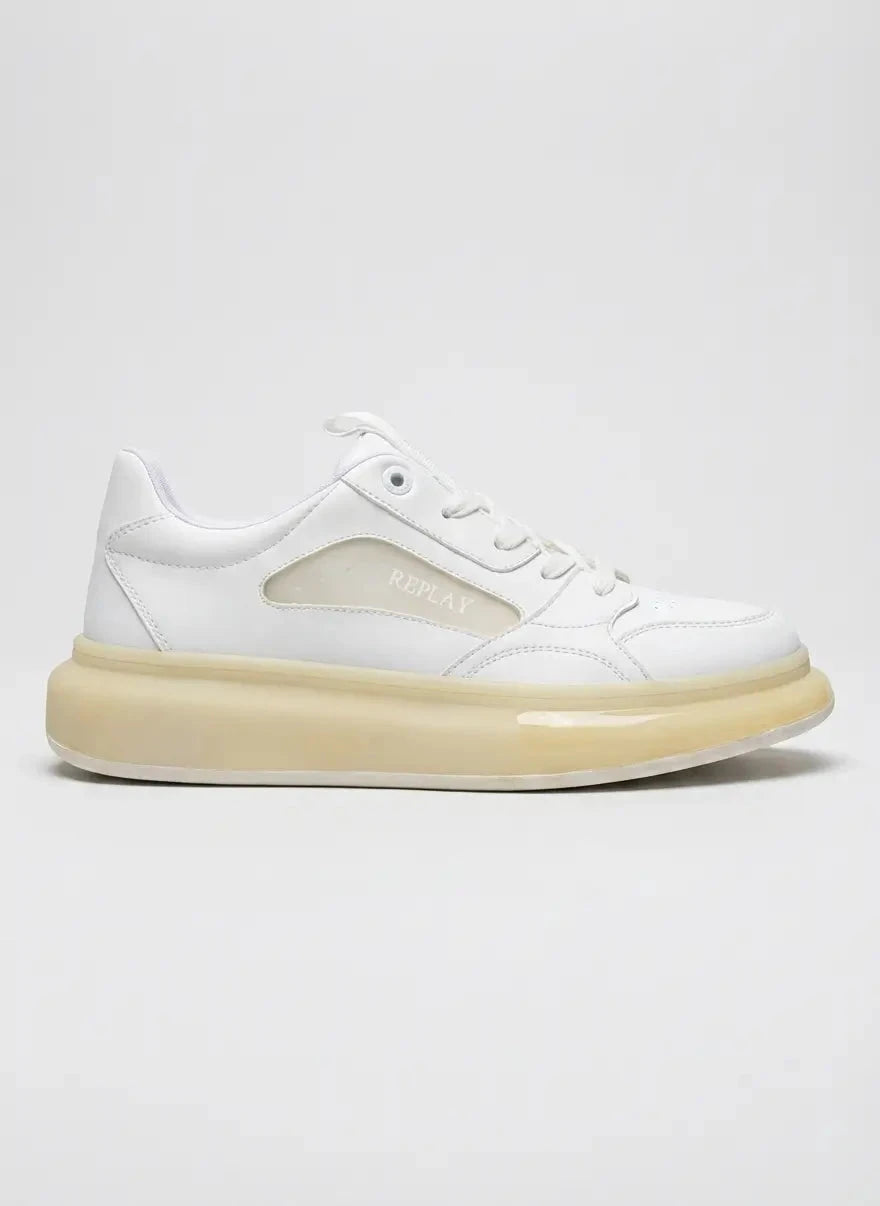 Replay Glax Clear White Sneakers - Subwear