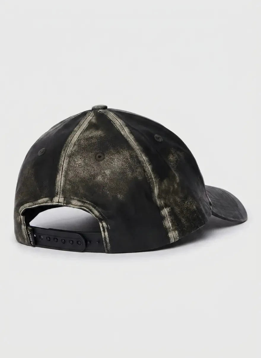 Replay Leather Washed Black Cap - Subwear