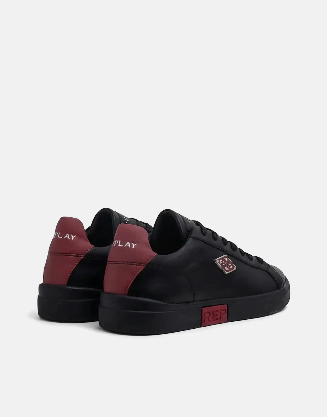 Replay Polys Rhombus Sneaker Blk/Maroon - Subwear