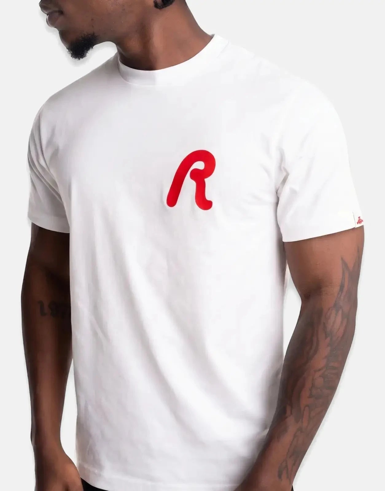 Replay Rubberised Big R Logo Natural White T-Shirt - Subwear