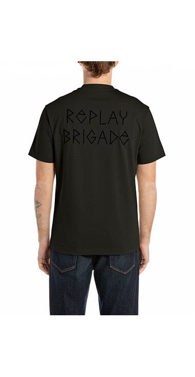 Replay Skull Helmet Black T-Shirt - Subwear
