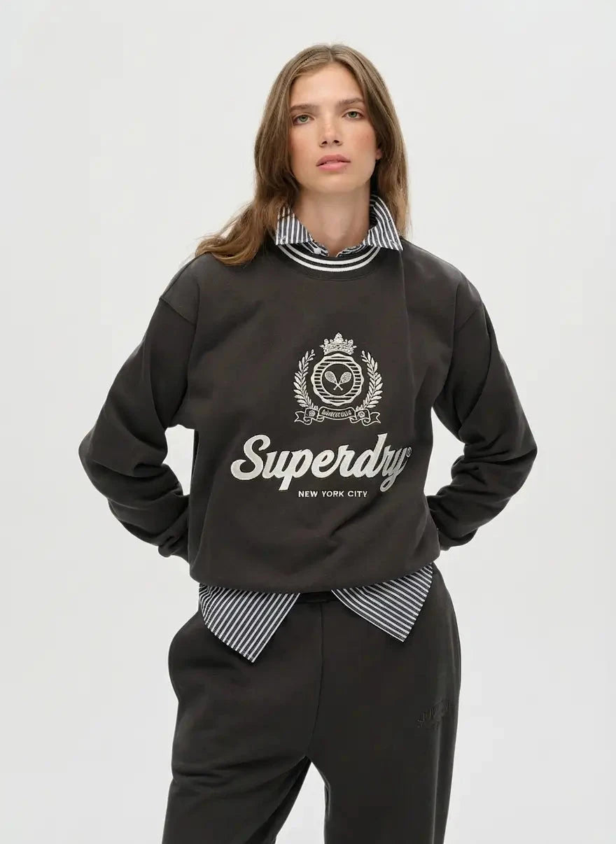 Superdry Country Club Sweatshirt Black - Subwear