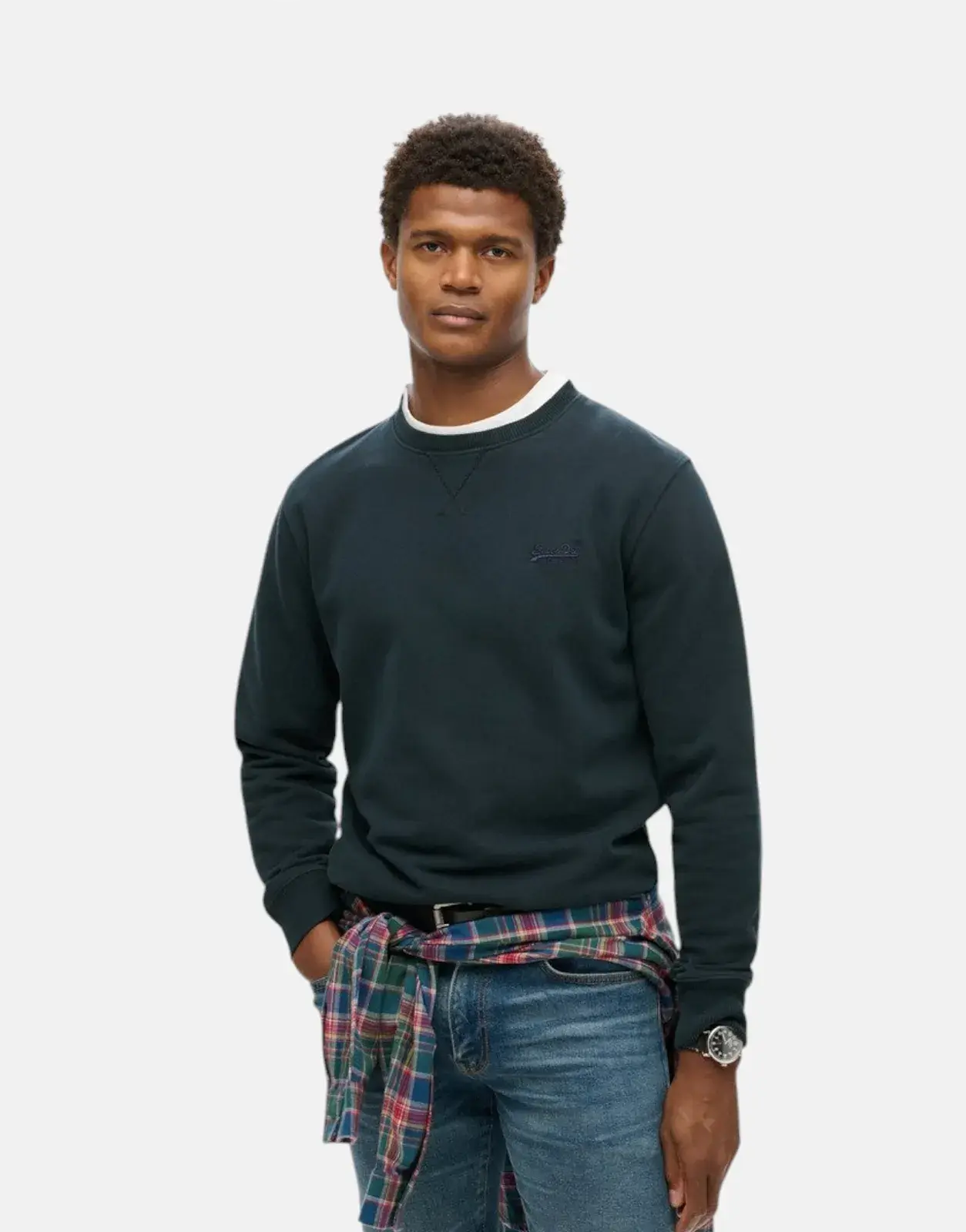Superdry Essential Logo Crew Eclipse Navy Sweatshirt - Subwear