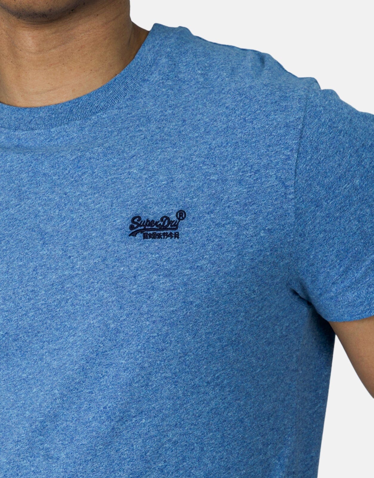 Superdry Essential Logo EMB Bright Blue Grit T-Shirt - Subwear