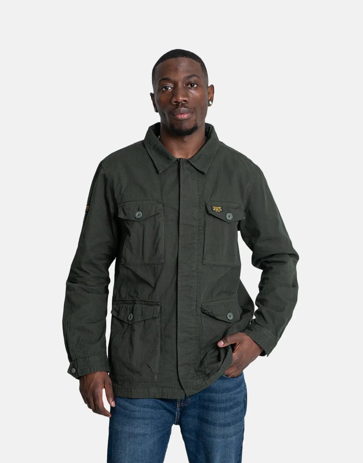 Men's Superdry Lightweight Military Field Jacket, Olive