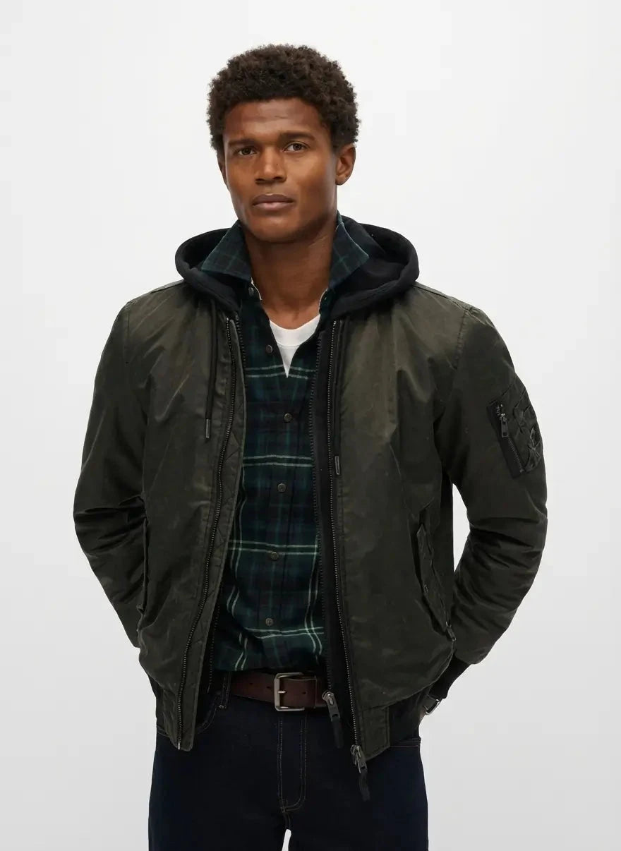 Superdry Military MA1 Washed Dark Green Bomber Jacket - Subwear