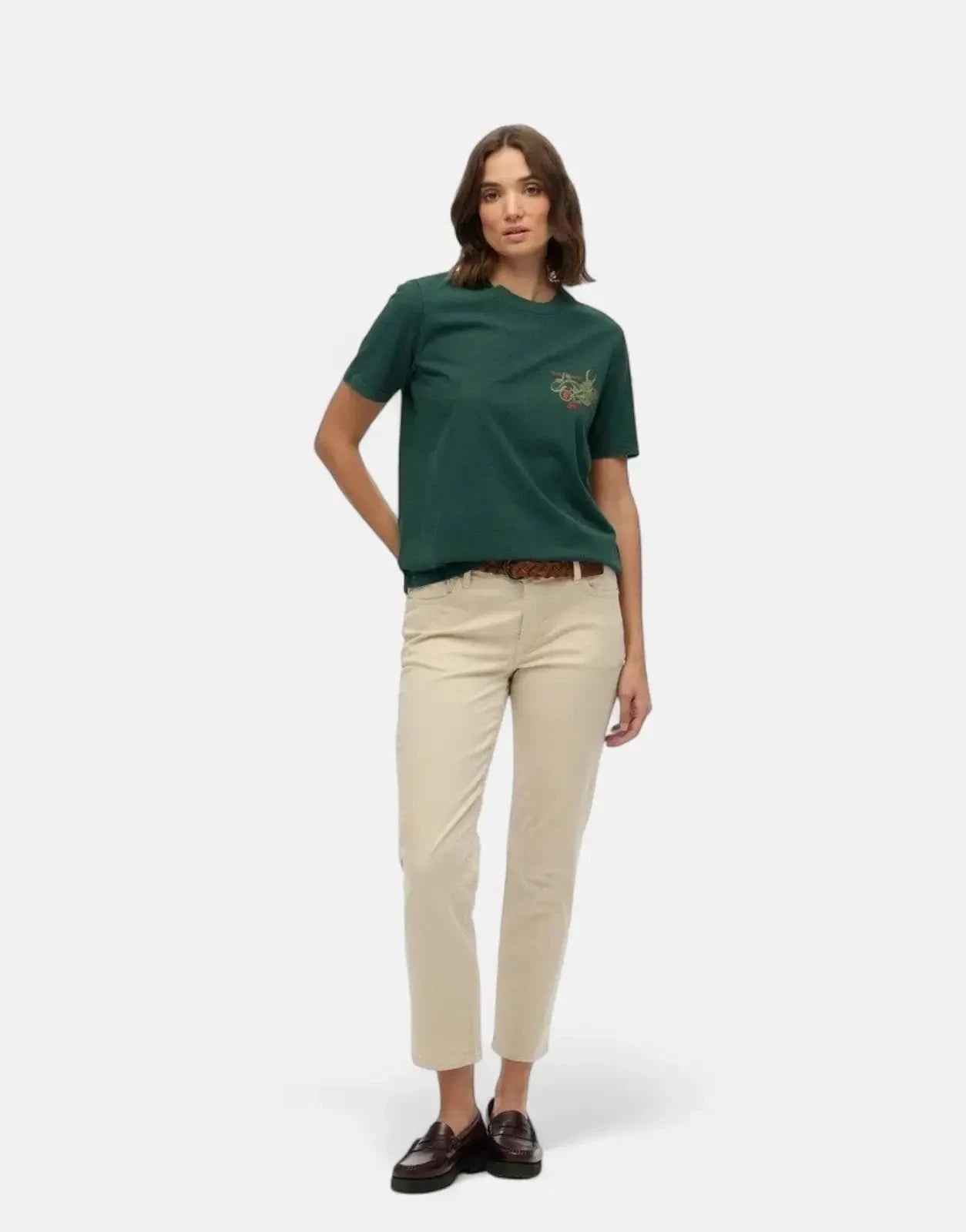 Superdry Tokyo Narrative Enamel Green Relaxed T-Shirt - Subwear
