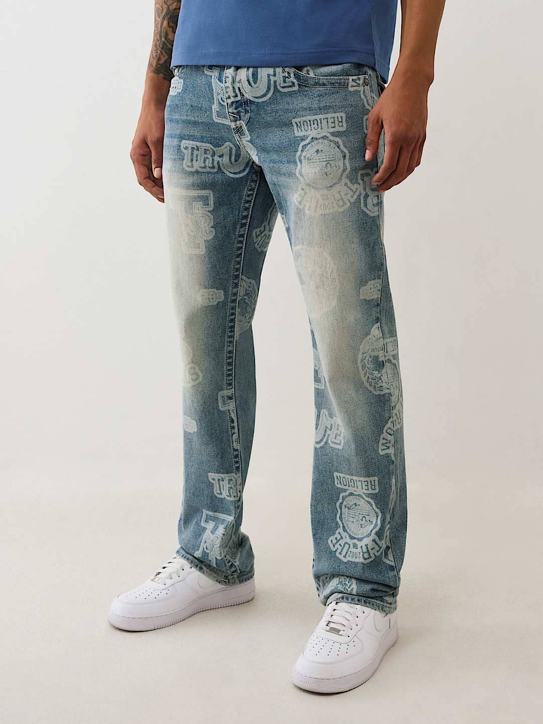 True Religion Men's Ricky AOP Denim Jeans TR012572