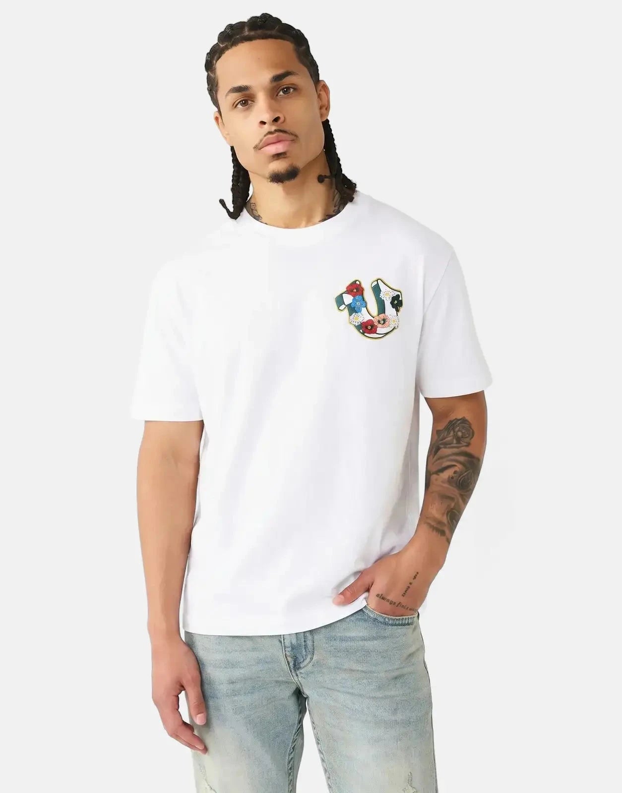 True Religion Garden Logo T-Shirt White - Subwear
