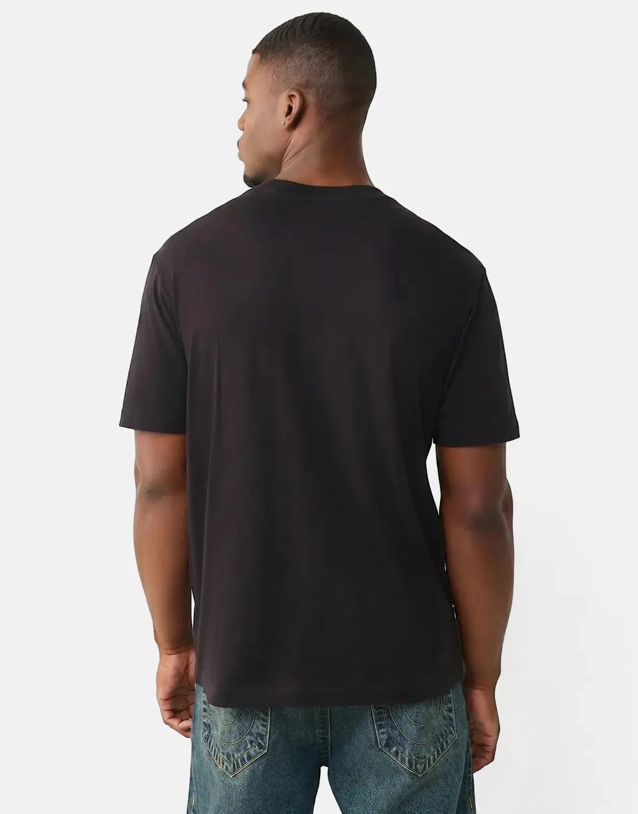 True Religion Logo Patch SRS T-Shirt Black - Subwear