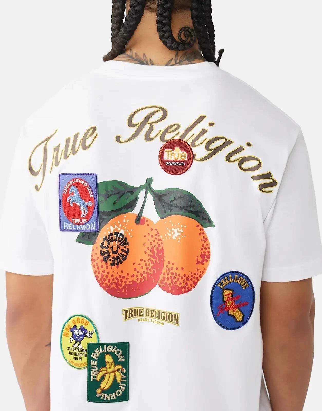 True Religion Orchard Stamp T-Shirt White - Subwear