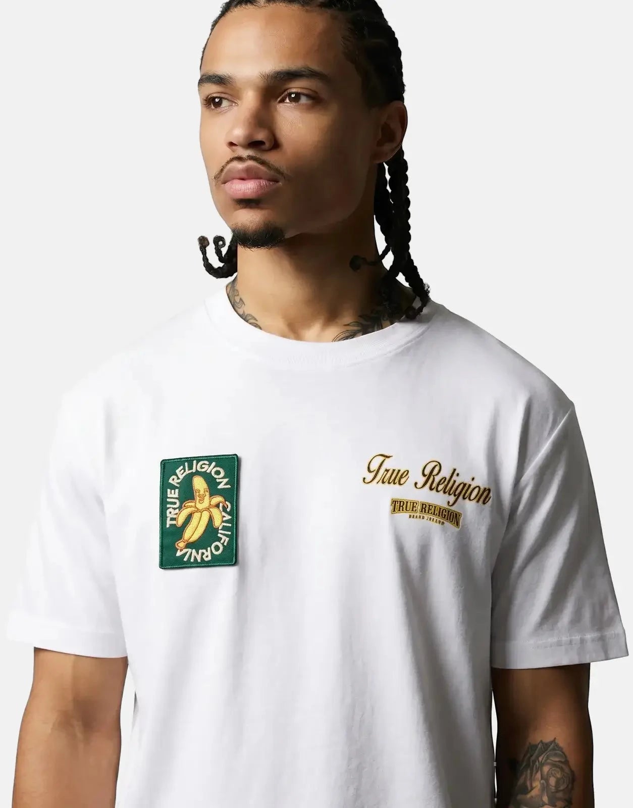 True Religion Orchard Stamp T-Shirt White - Subwear