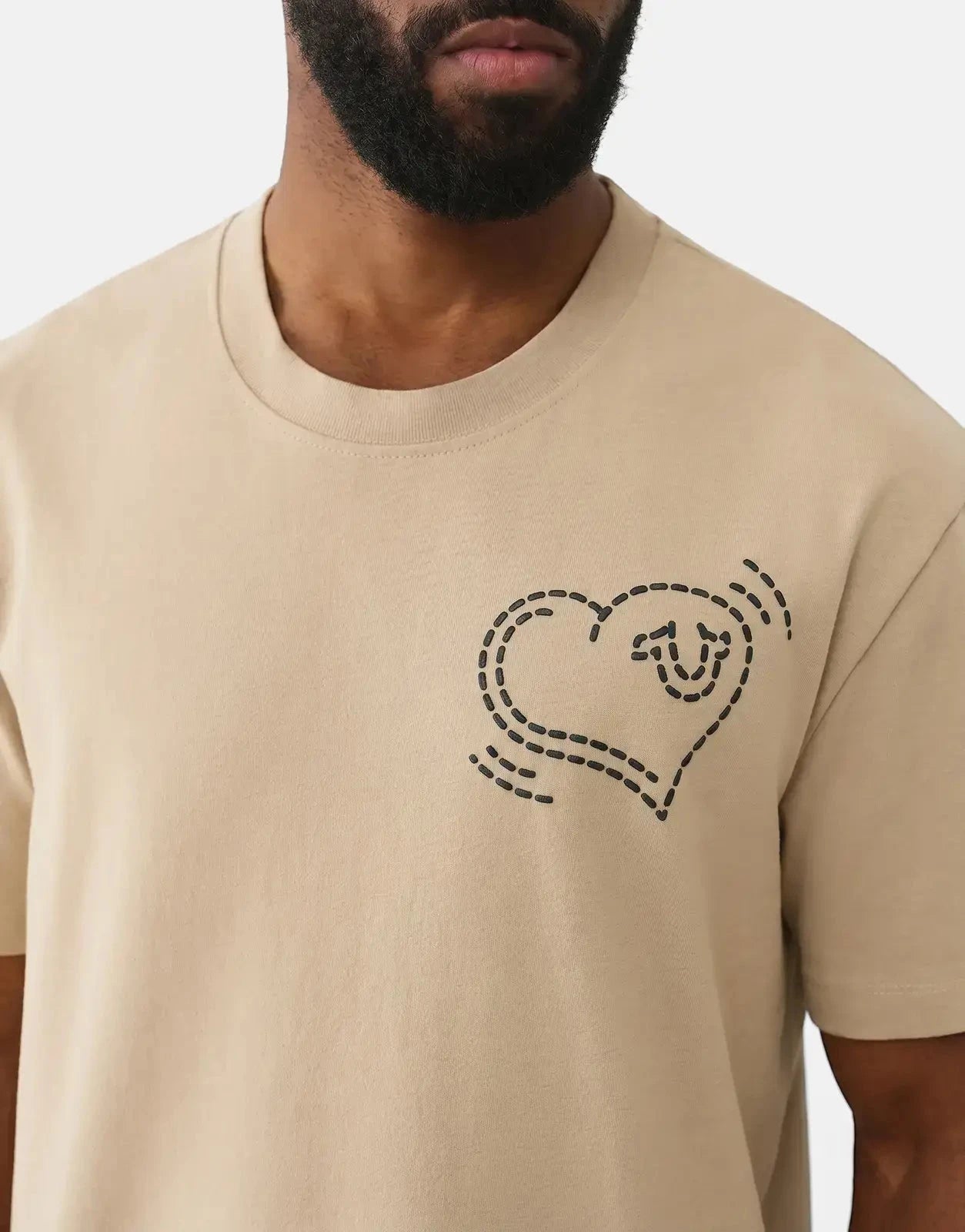 True Religion Puff Cat T-Shirt Stone - Subwear