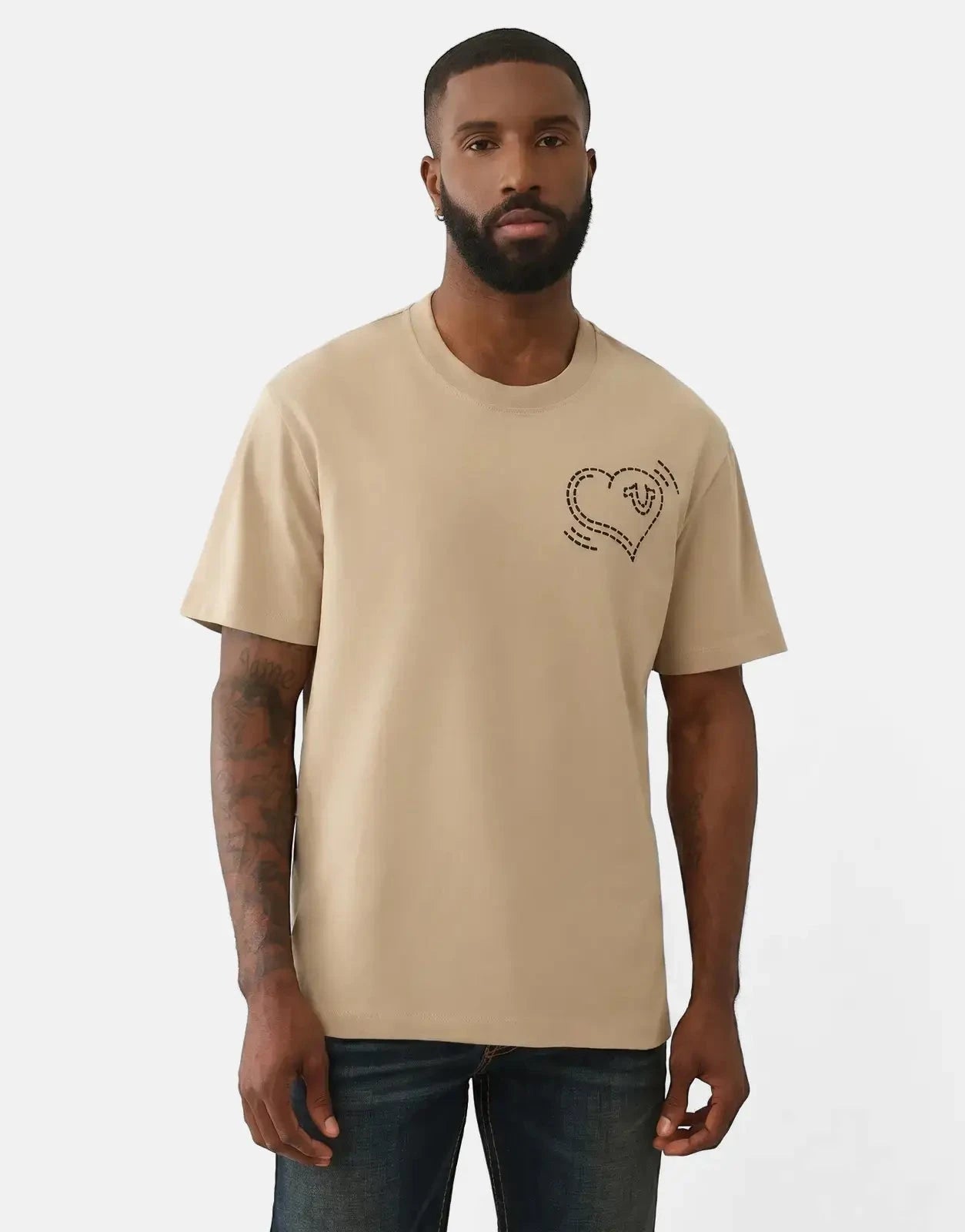 True Religion Puff Cat T-Shirt Stone - Subwear