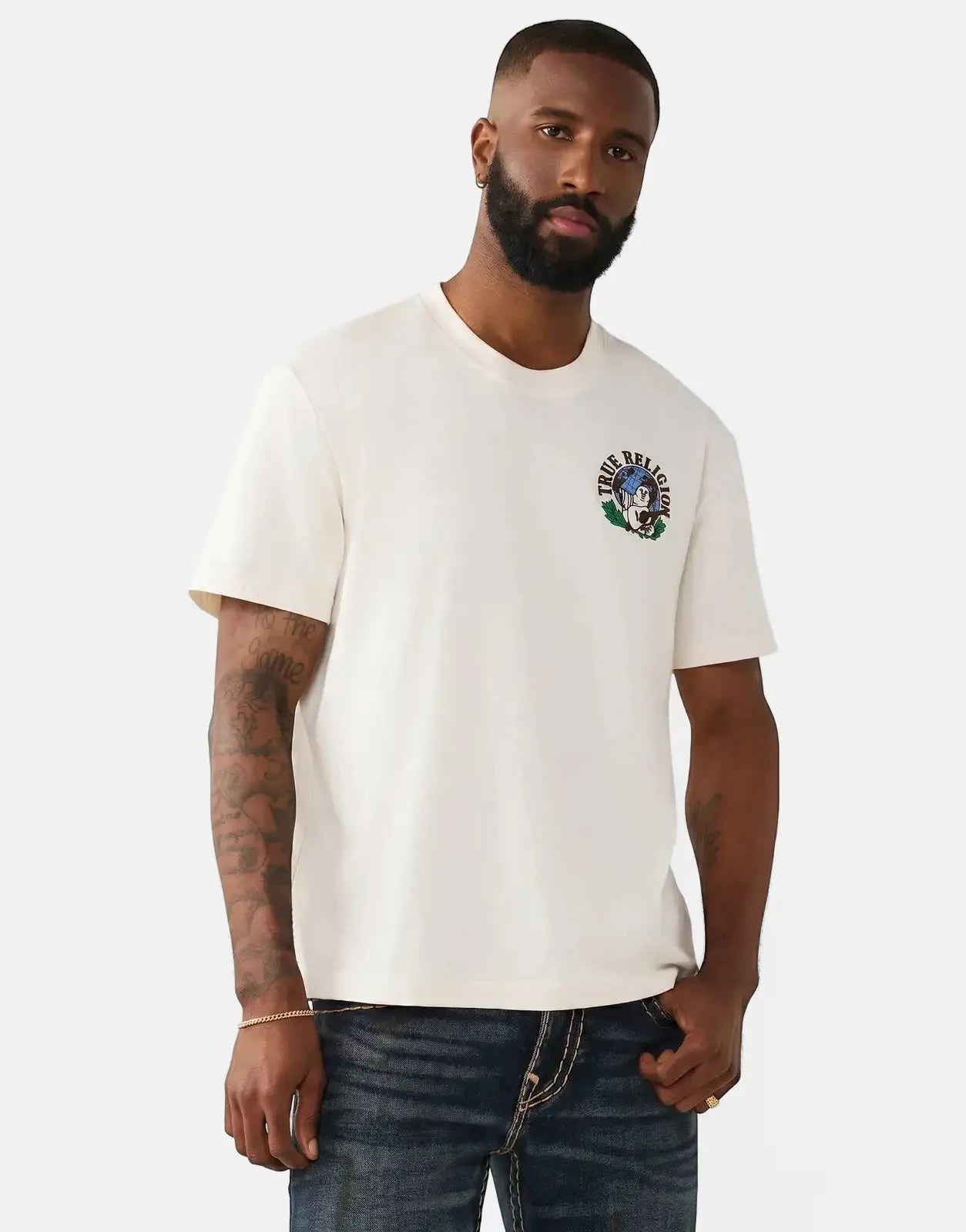True Religion True Earth T-Shirt Winter White - Subwear