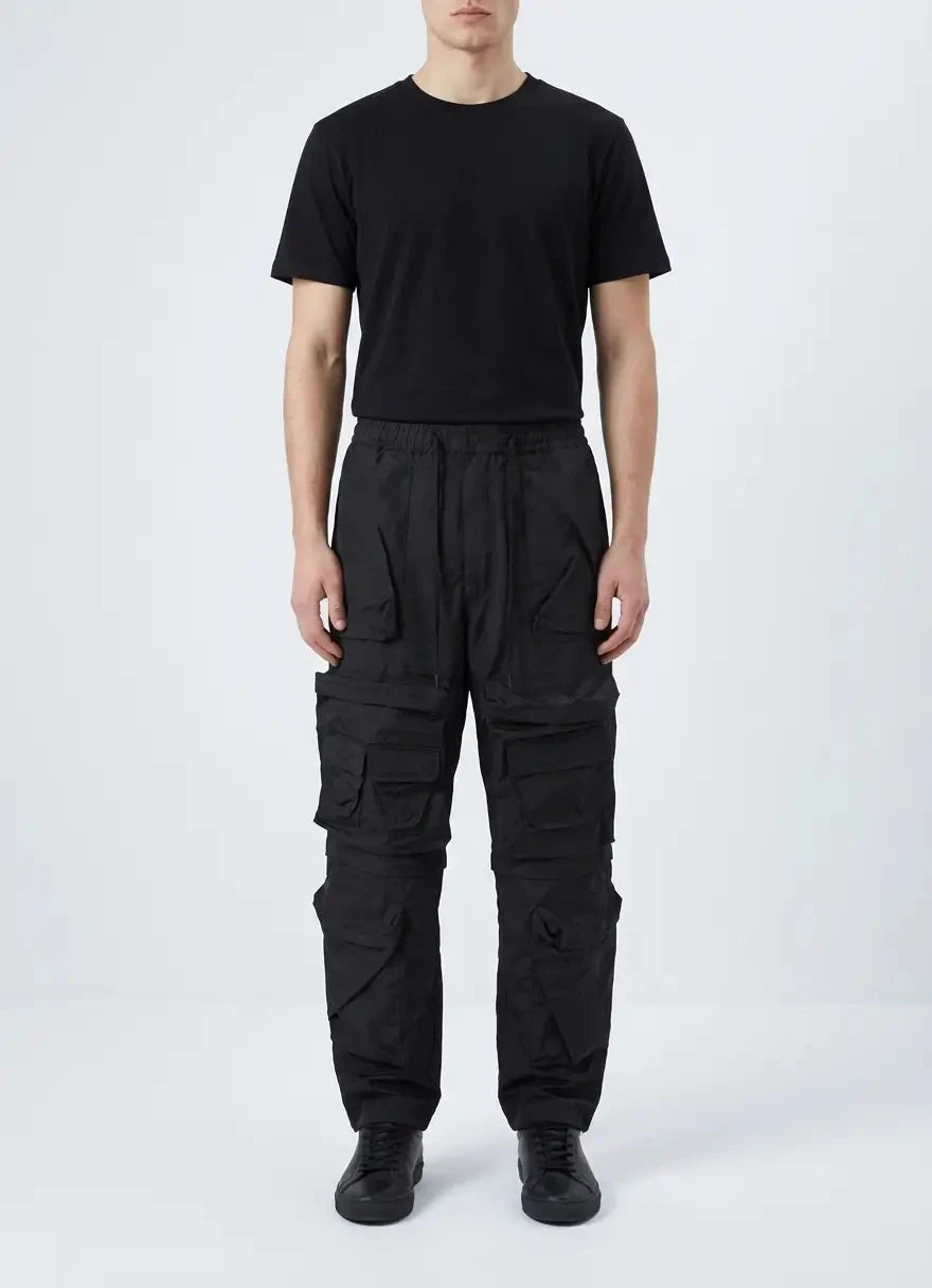 Vialli General Black Baggy Fit Cargo Pants - Subwear