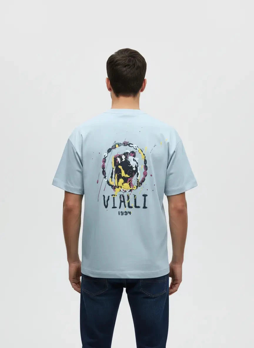 Vialli Layfu Baby Blue T-Shirt - Subwear