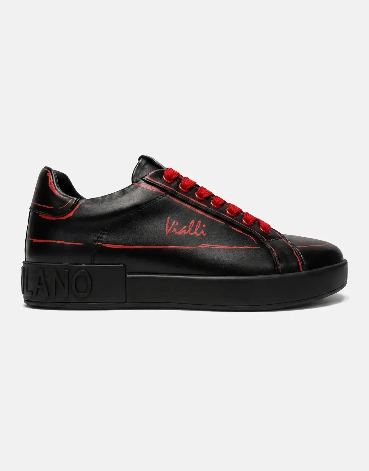 Vialli Rafah Black/Red Sneakers - Subwear