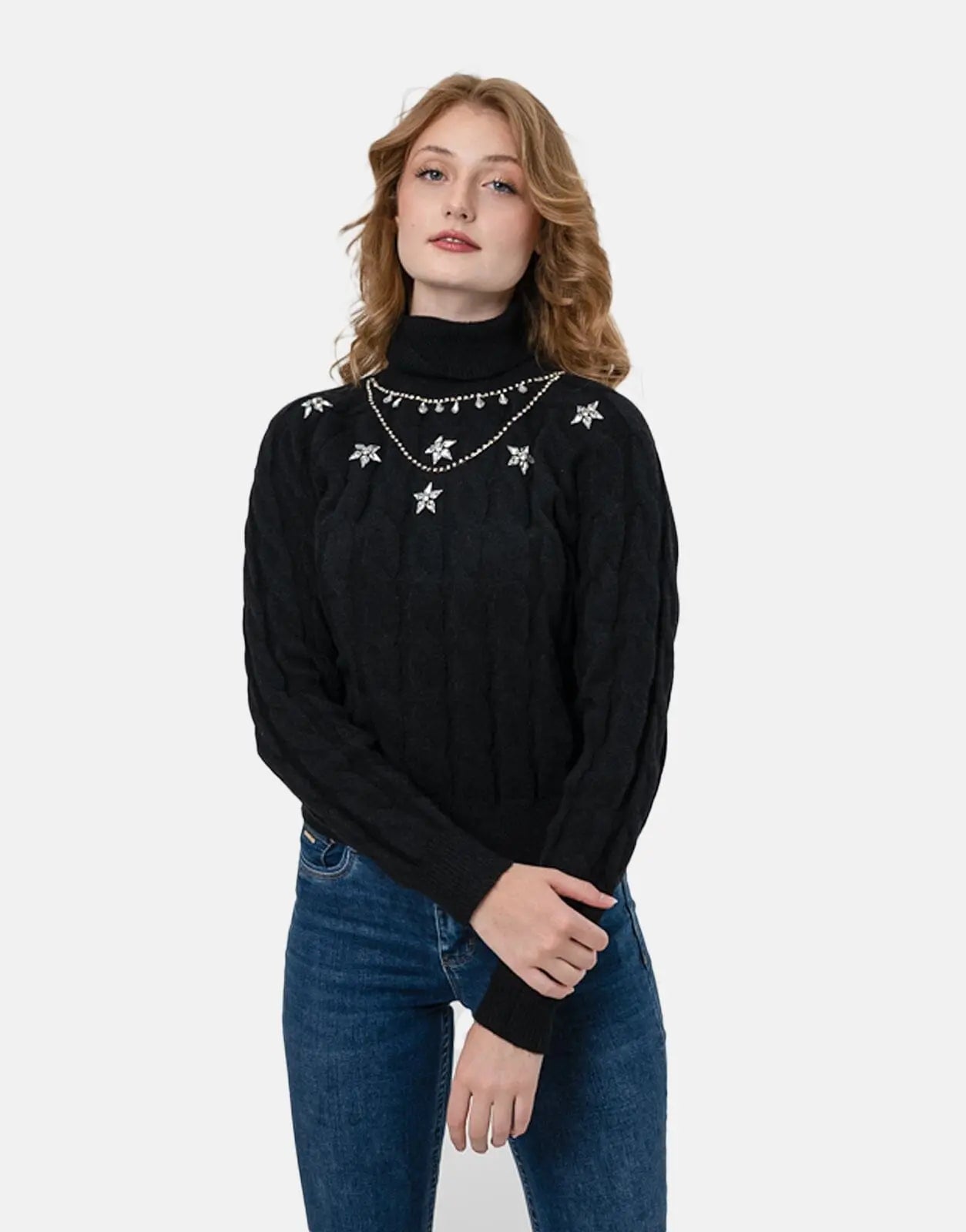 Sissy Boy Chunky Knit Poloneck Sweatshirt - Subwear