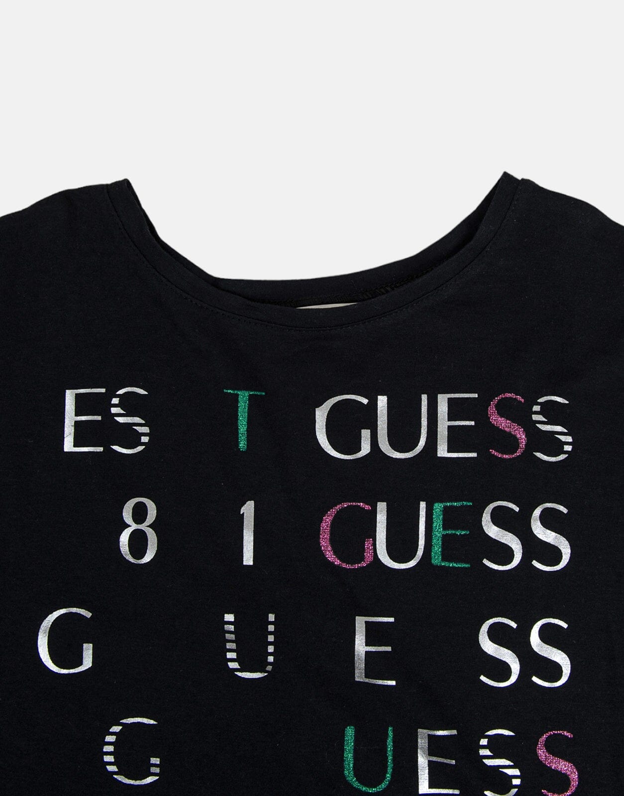 Guess Girls Lace Inset T-Shirt - Subwear