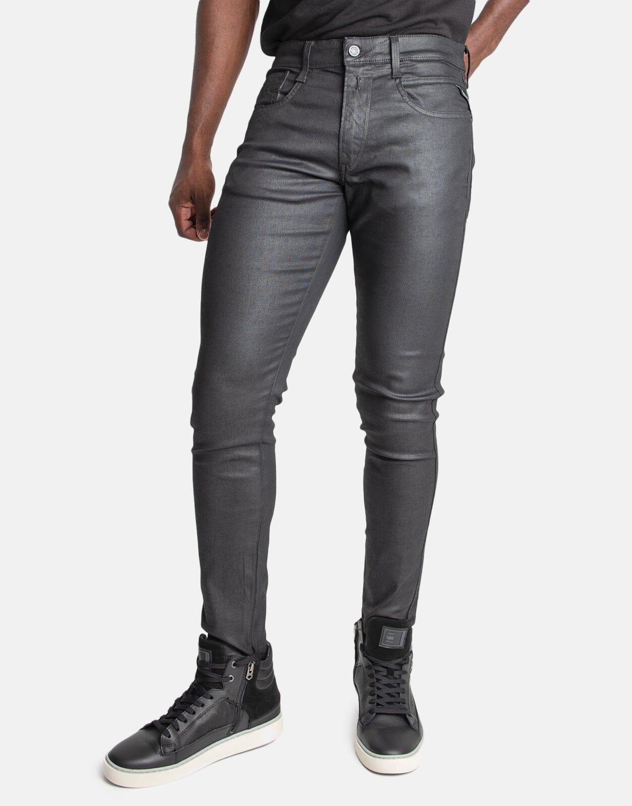 Replay Coated Black Power Stretch Jeans - Subwear