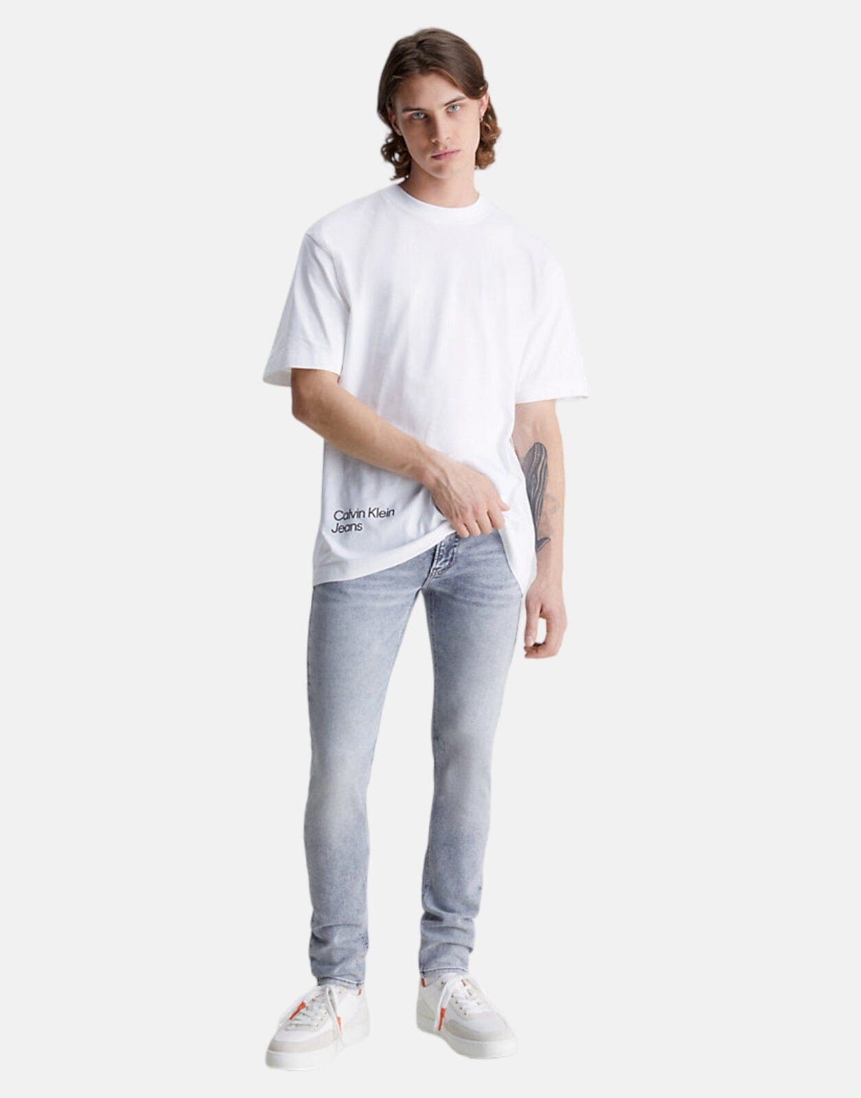 Calvin Klein Super Skinny Grey Wash Jeans - Subwear