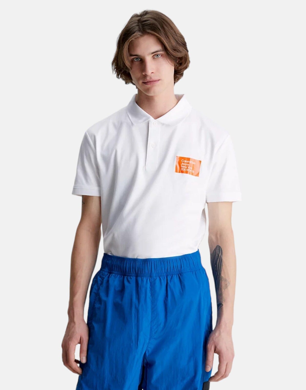 Calvin Klein Orange Address Box Polo Shirt - Subwear