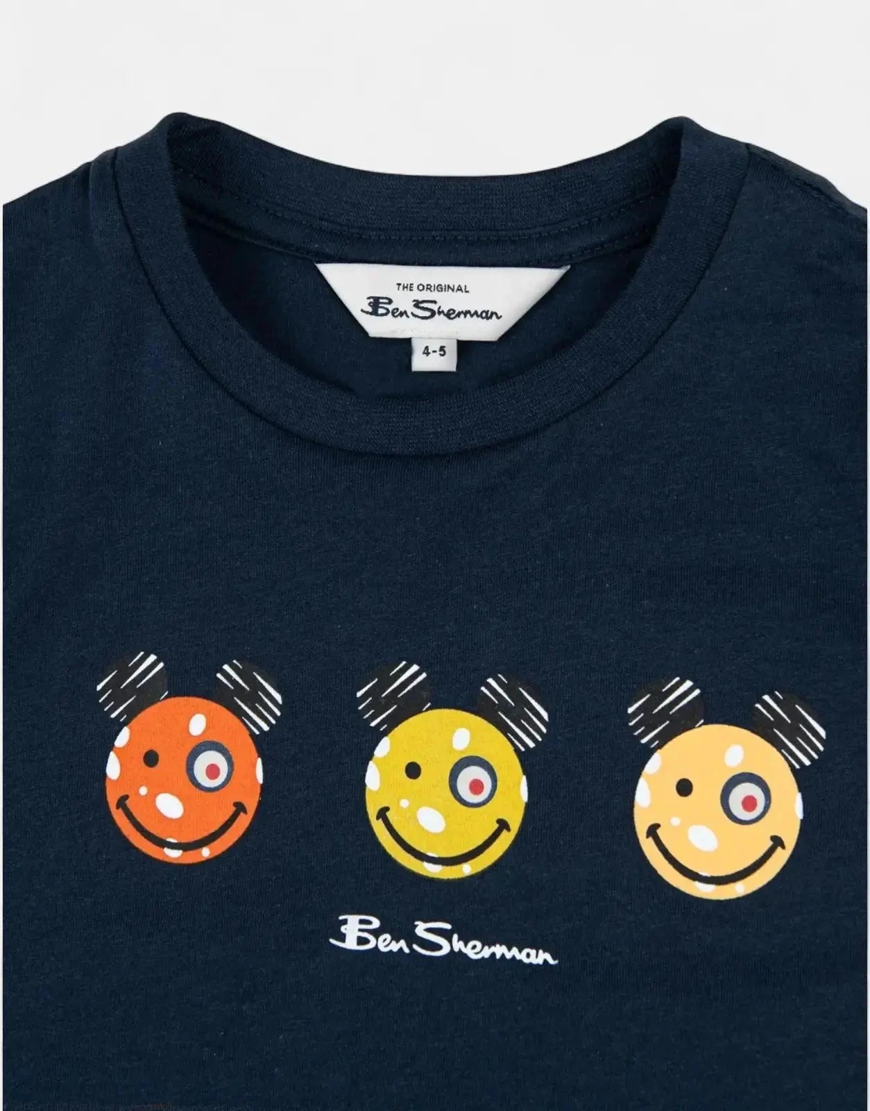 Ben Sherman Boys Happy Bears Navy T-Shirt - Subwear