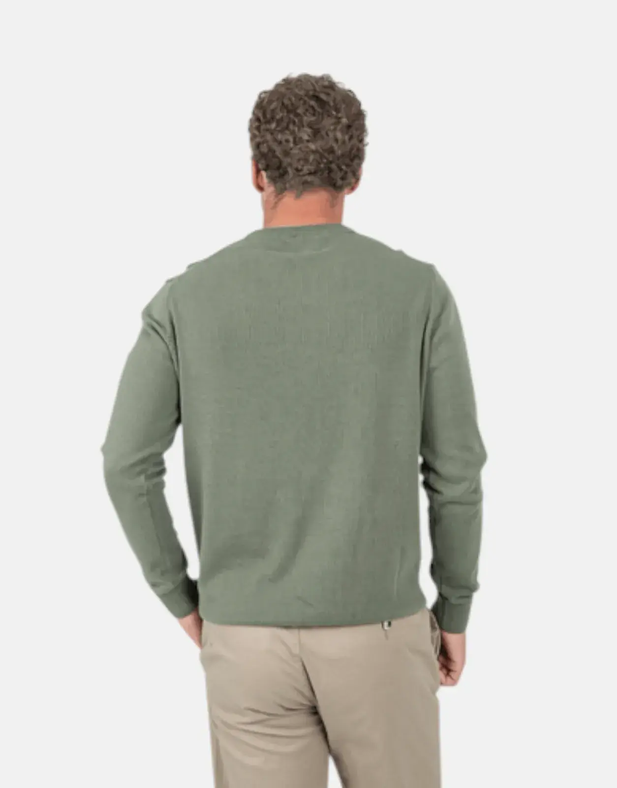 Ben Sherman Crew Neck Olive Knitwear - Subwear
