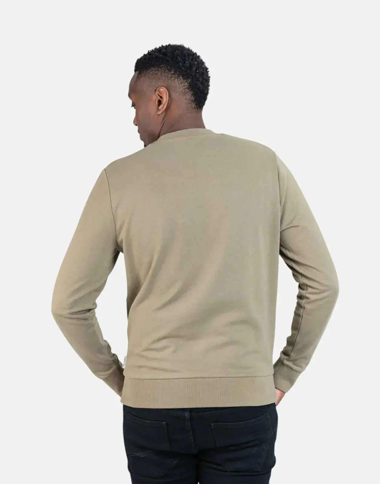 Ben Sherman Embossed 3D Happy Bear Olive Sweatshirt - Subwear