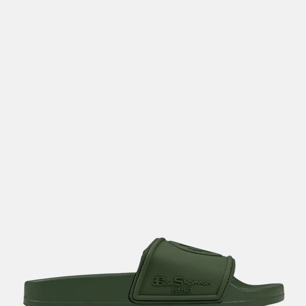 Ben Sherman Target Embossed Olive Slides Subwear - Main Image