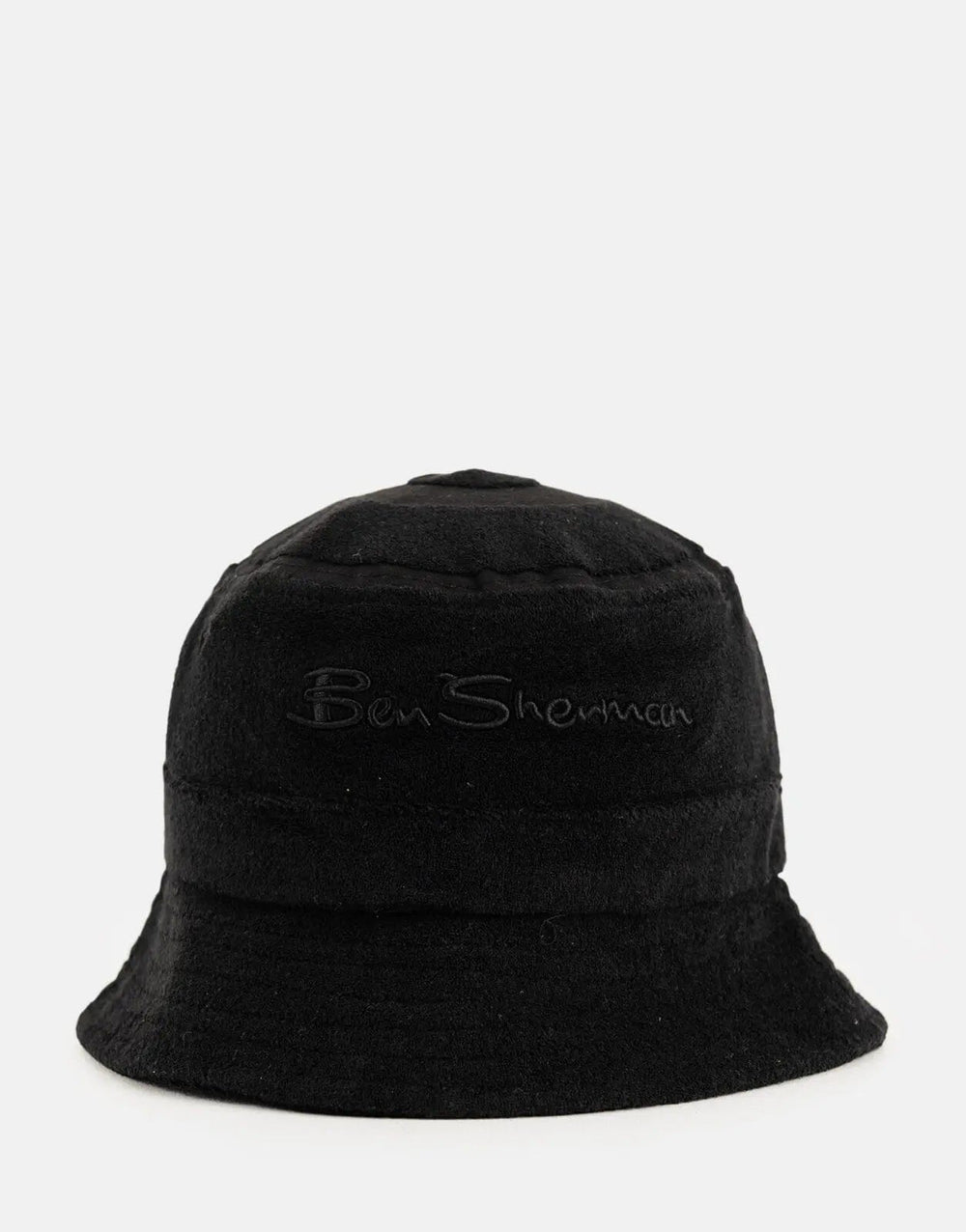 Ben Sherman Target Towelling Black Bucket Hat - Subwear