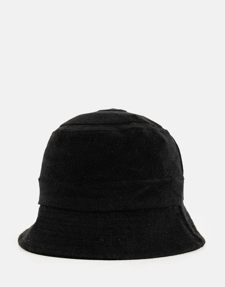 Ben Sherman Target Towelling Black Bucket Hat - Subwear