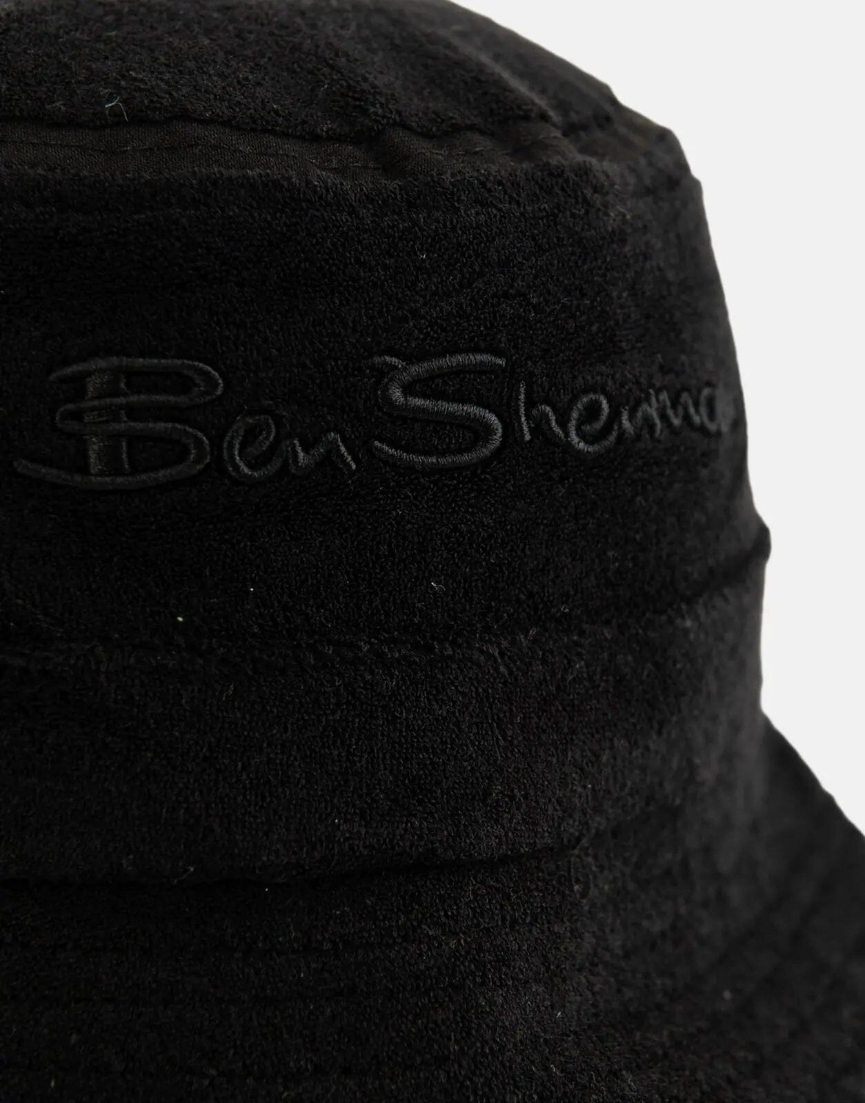 Ben Sherman Target Towelling Black Bucket Hat - Subwear