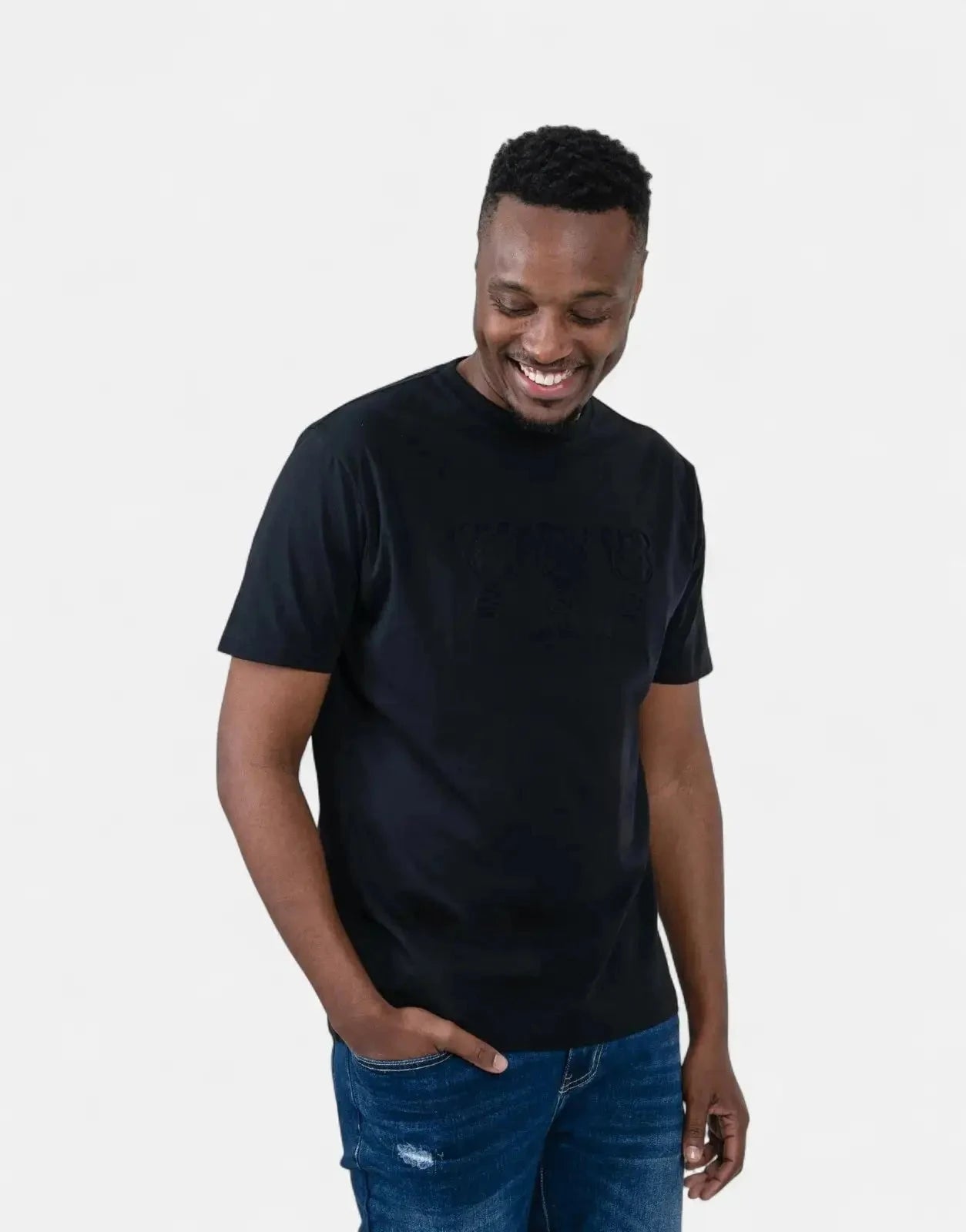 Ben Sherman Trio Embossed Happy Bear Black T-Shirt - Subwear