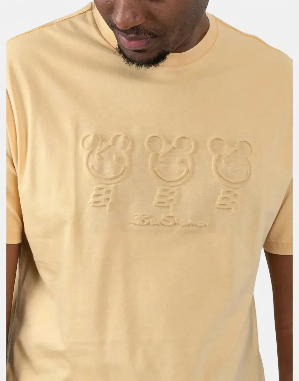 Ben Sherman Trio Embossed Happy Bear New T-Shirt - Subwear