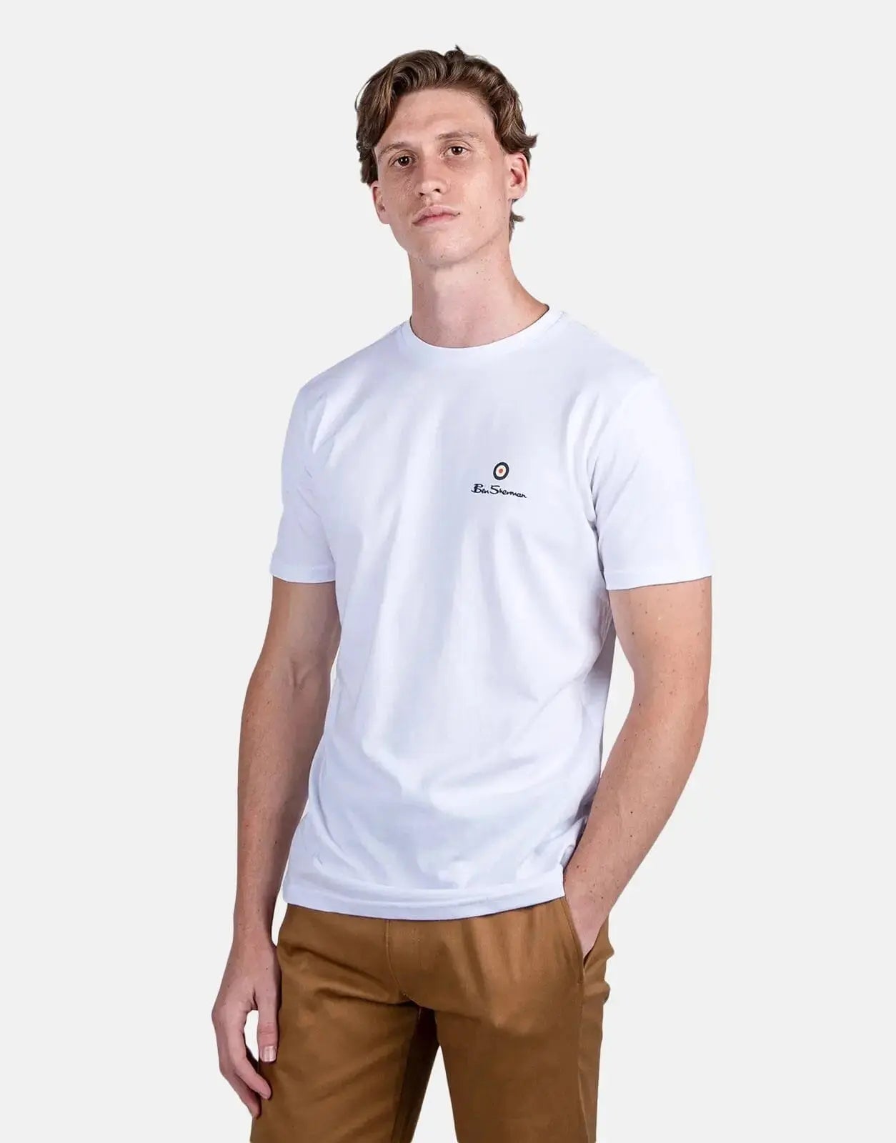 Ben Sherman White Entry Target Print Crew T-Shirt - Subwear