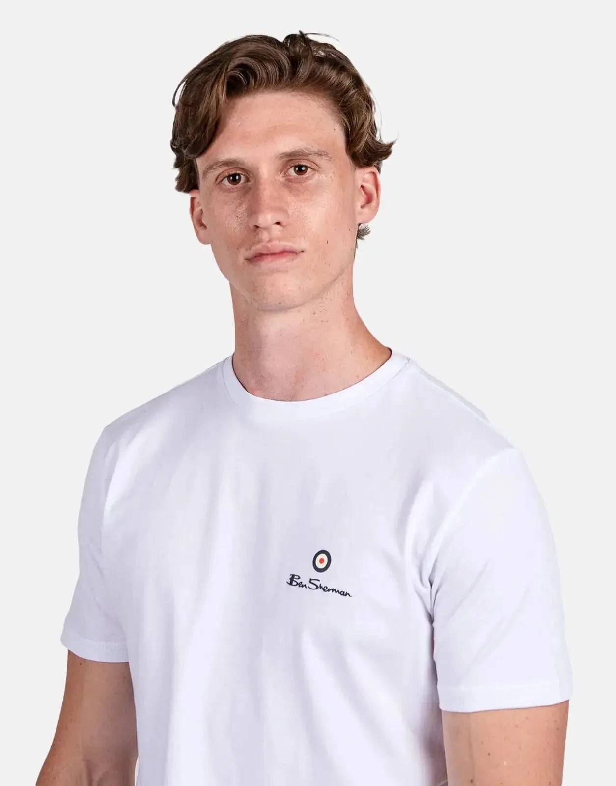 Ben Sherman White Entry Target Print Crew T-Shirt - Subwear
