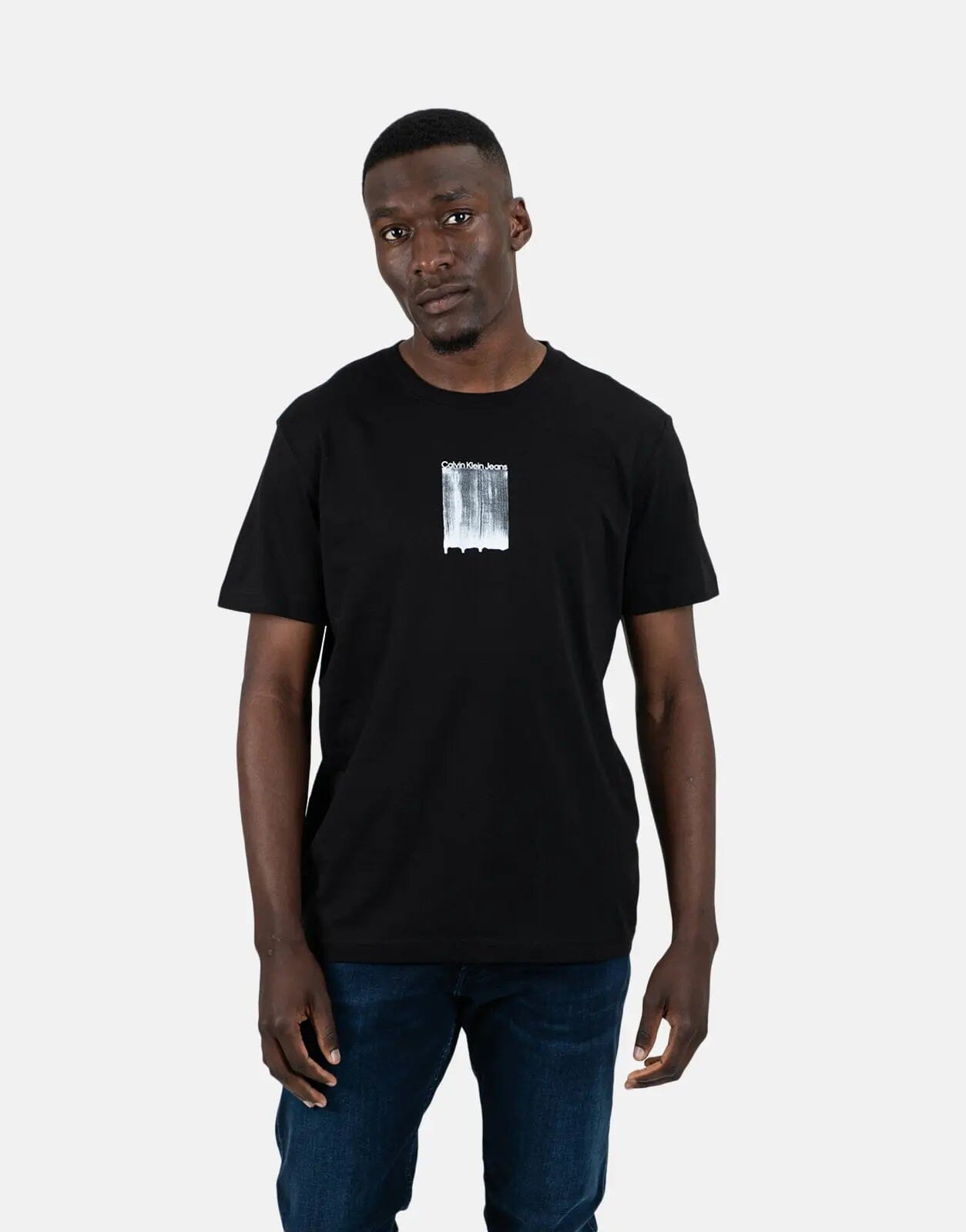 Calvin Klein Brush Stroke Graphic Black T-Shirt - Subwear