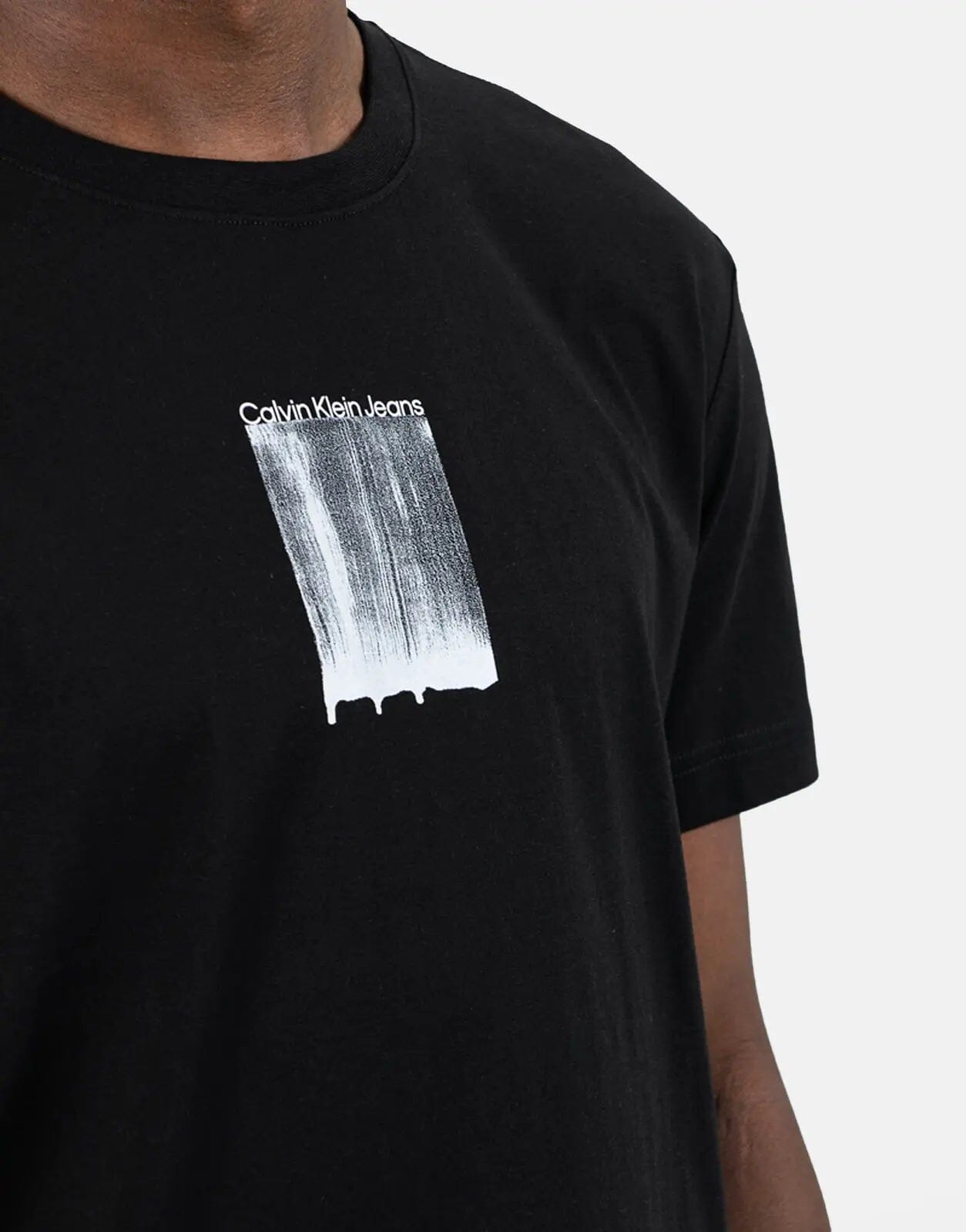 Calvin Klein Brush Stroke Graphic Black T-Shirt - Subwear
