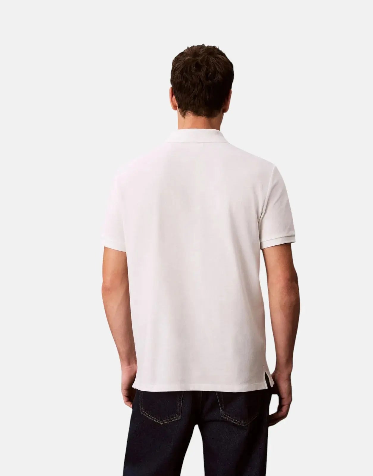 Calvin Klein Casual Pique White Polo Shirt - Subwear