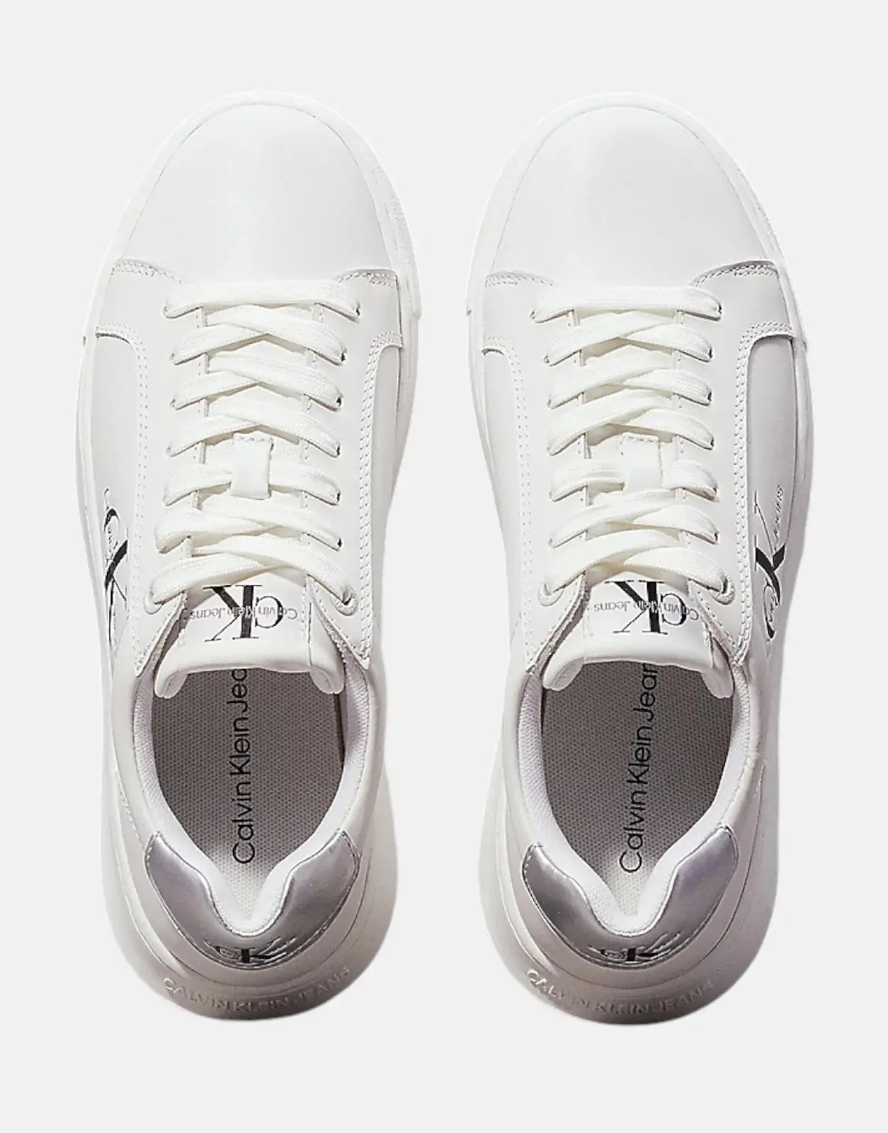 Calvin Klein Chunky Cupsole Laceup White Sneakers - Subwear