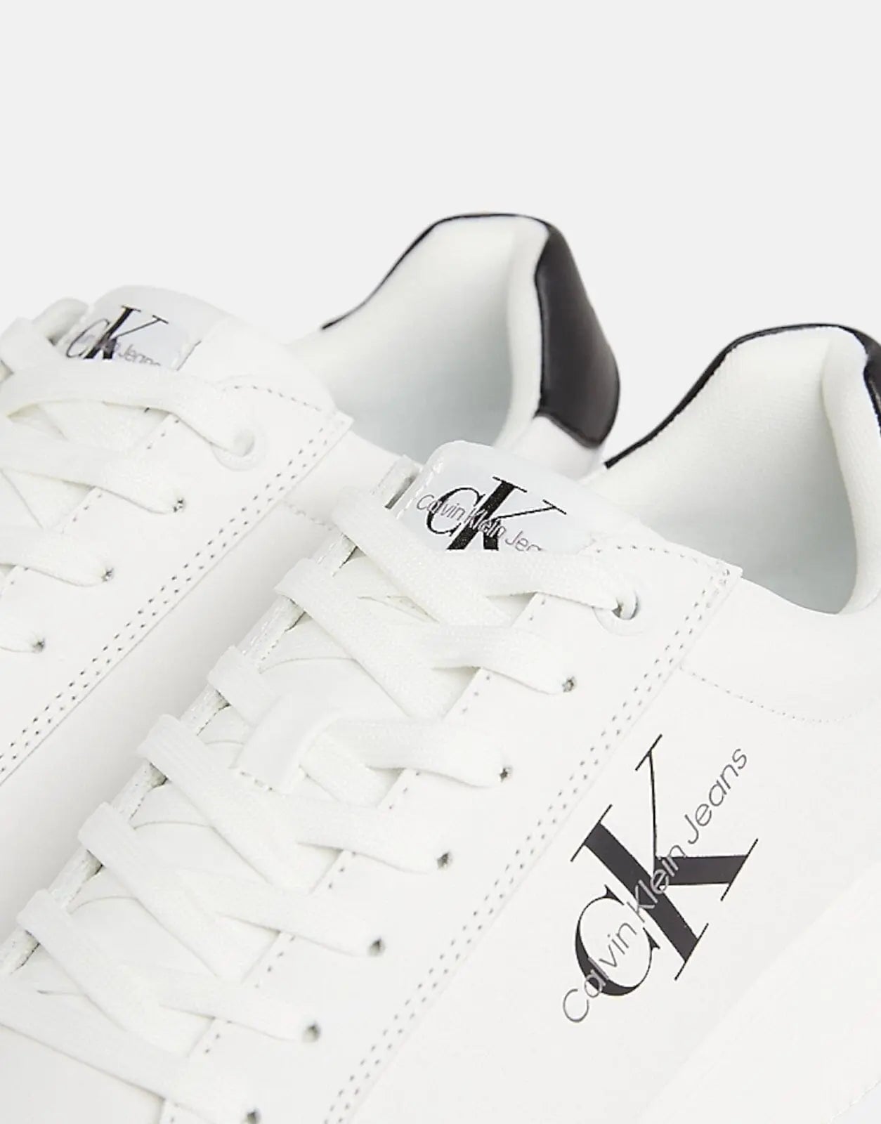 Calvin Klein Chunky Cupsole Mono White Sneakers - Subwear