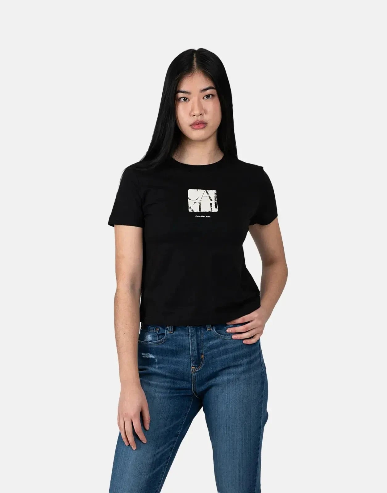Calvin Klein Front Photo Graphic Baby Black T-Shirt - Subwear