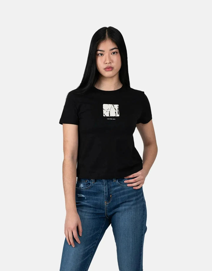 Calvin Klein Front Photo Graphic Baby Black T-Shirt - Subwear