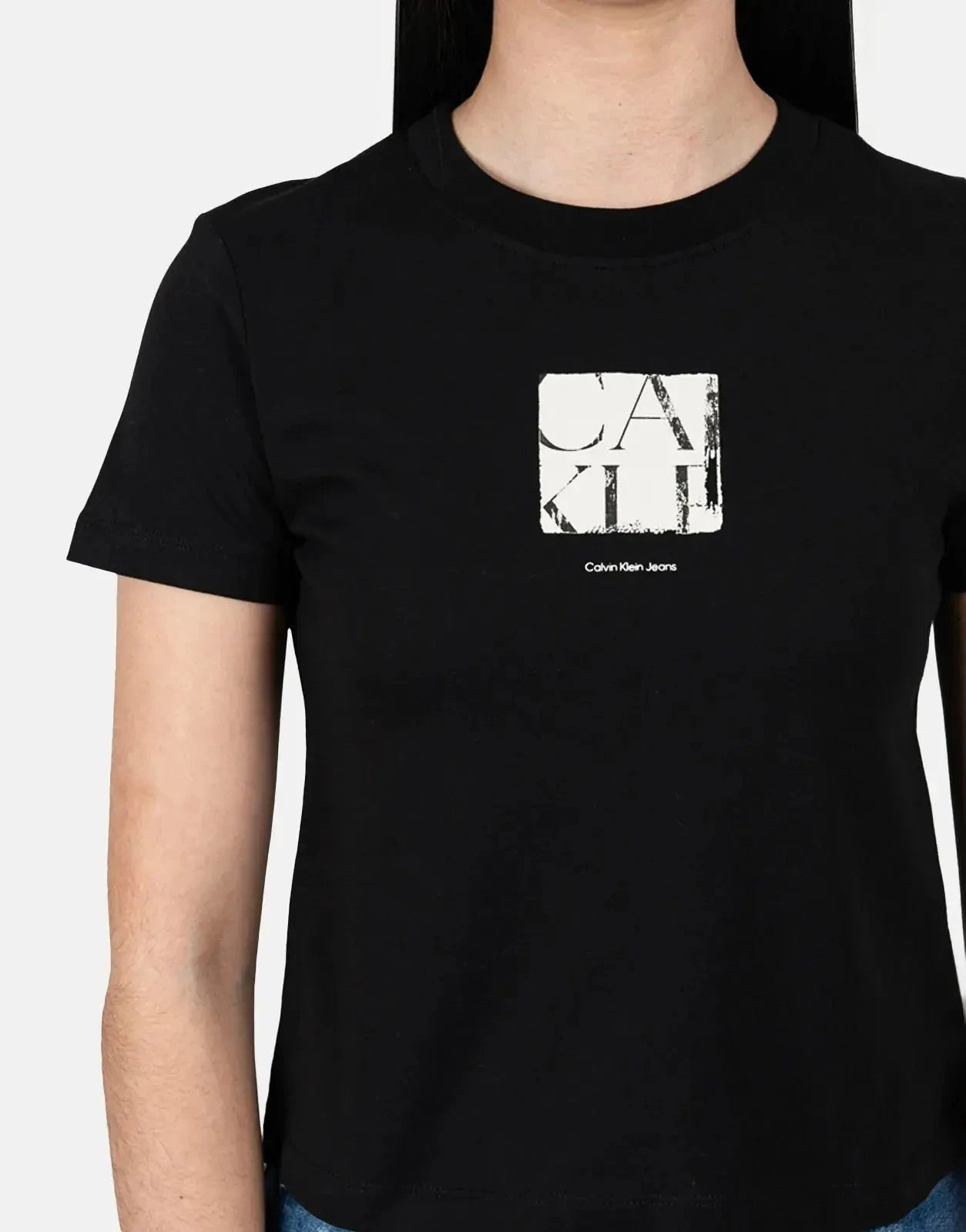 Calvin Klein Front Photo Graphic Baby Black T-Shirt - Subwear