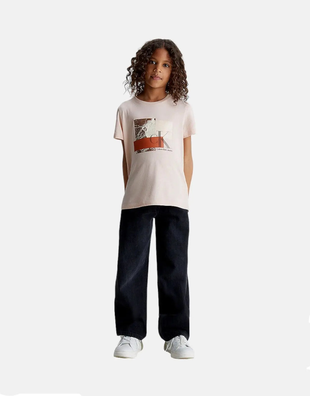 Calvin Klein Kids Layered Monogram Boxy Pink T-Shirt - Subwear