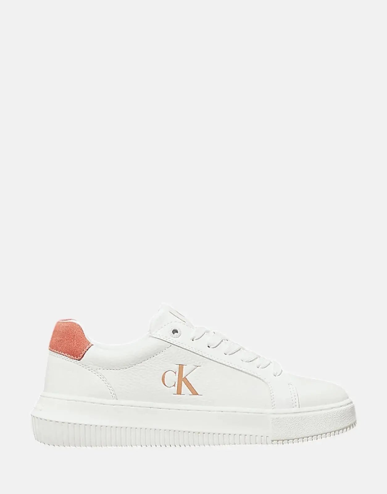 Calvin Klein Low Laceup Cupsole White Sneakers - Subwear